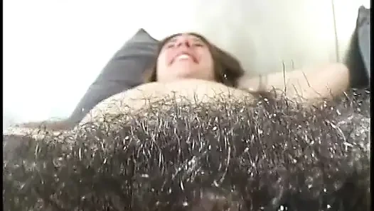 Scary hairy vintage pretty hippie gets off Jasmyne