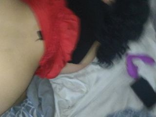 Butt plug in the ass hitting her doggie style