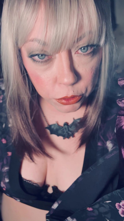 BBW Smoker Tina Snua Wears Purple Satin Gloves & Jewellery & Tip To Tail 2 Cigarettes - Domme Smoking BBW OMI OME | Clip 1