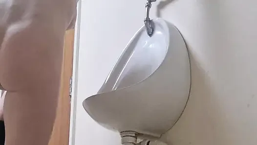 Girl Pisses Mens Bathroom Risky Pee