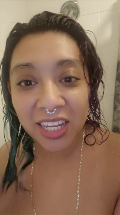 Old hag showering