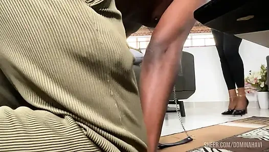 BLACK NIGERIAN FEMDOM MISTRESS DOMINATES HER DOMESTIC SLAVE