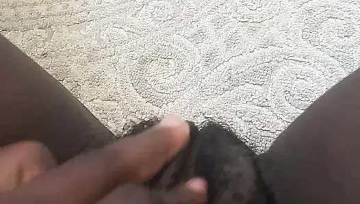 German black fat hairy wet  Pussy with big clit closeups
