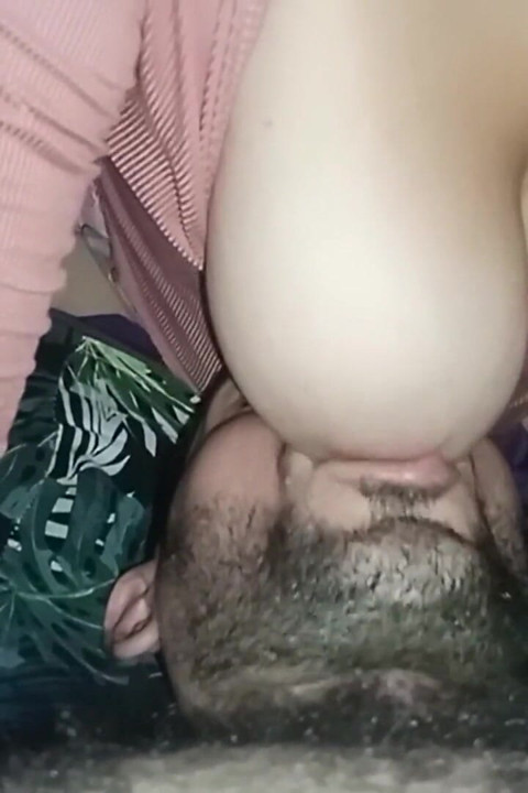 Jerking off My Husband as He Tries to Rip My Nipples off with Pinching and Biting