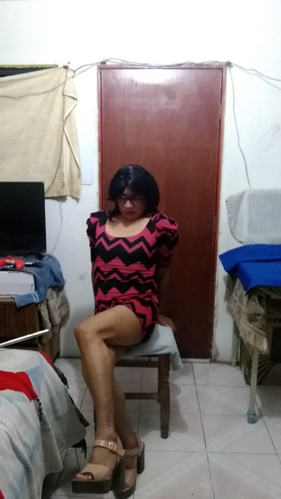 Joselynne Cd In Sexy Red Dress And Heels Show Ass And Legs | Clip 1