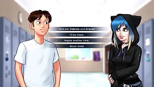 Summertime saga - Jenny had her baby. Johannes fucked Odette on the bike. Johannes fucked Roxxy