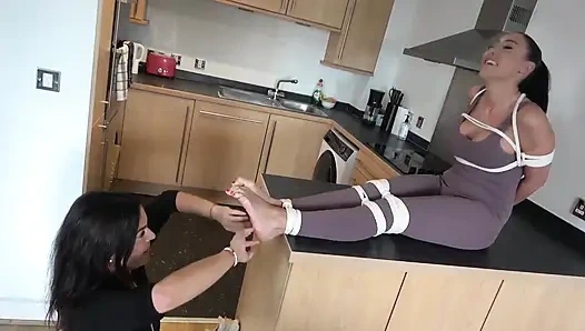 Mila & Latina Shoplifter Hogtied, Tickled, and Begging for Mercy! Fullhd