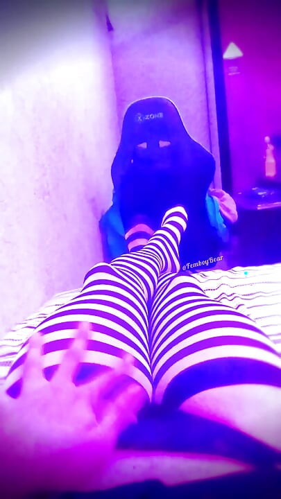 Cute Femboy in Skirt Jerks Off