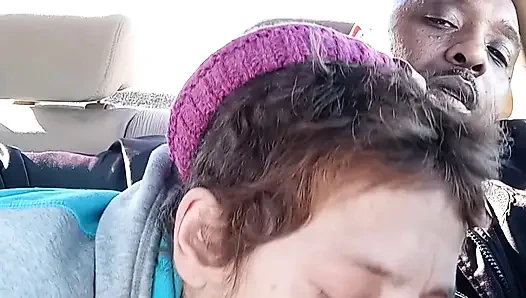 Dirty street whore is drinking my cum for breakfast. MILF