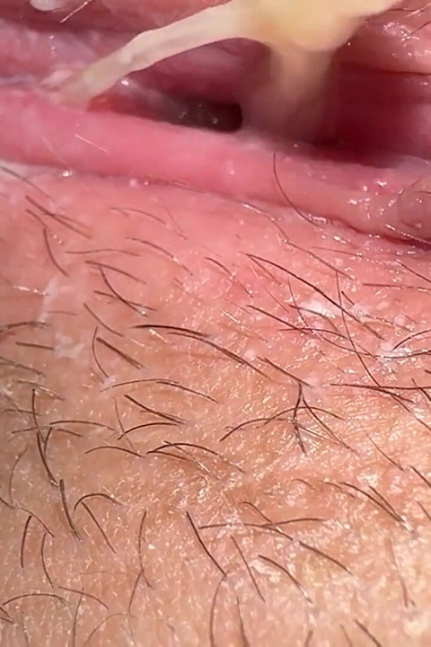 Girl Sat on Camera - My Wettest with Discharge During Ovulation