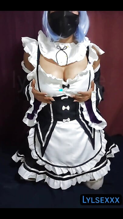 Otaku with Rem Cosplay Gets Fucked Without a Condom Part 1
