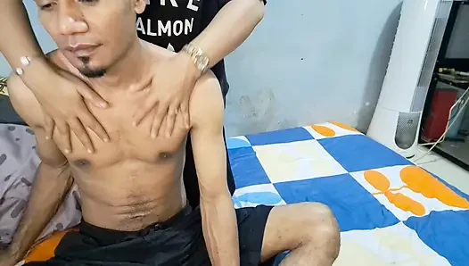 Intimate massage by my wife