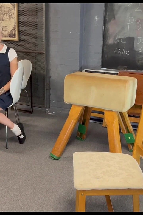 Detention Ends in Otk Spanking & Caning for Cheeky Lucy