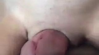 Girlfriend rubbing her pussy on my penis