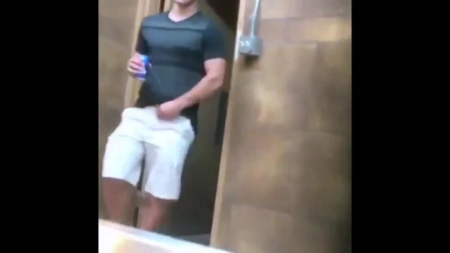 Cute Young Man Pees