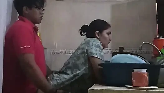 In the Kitchen with My Employee Fucking