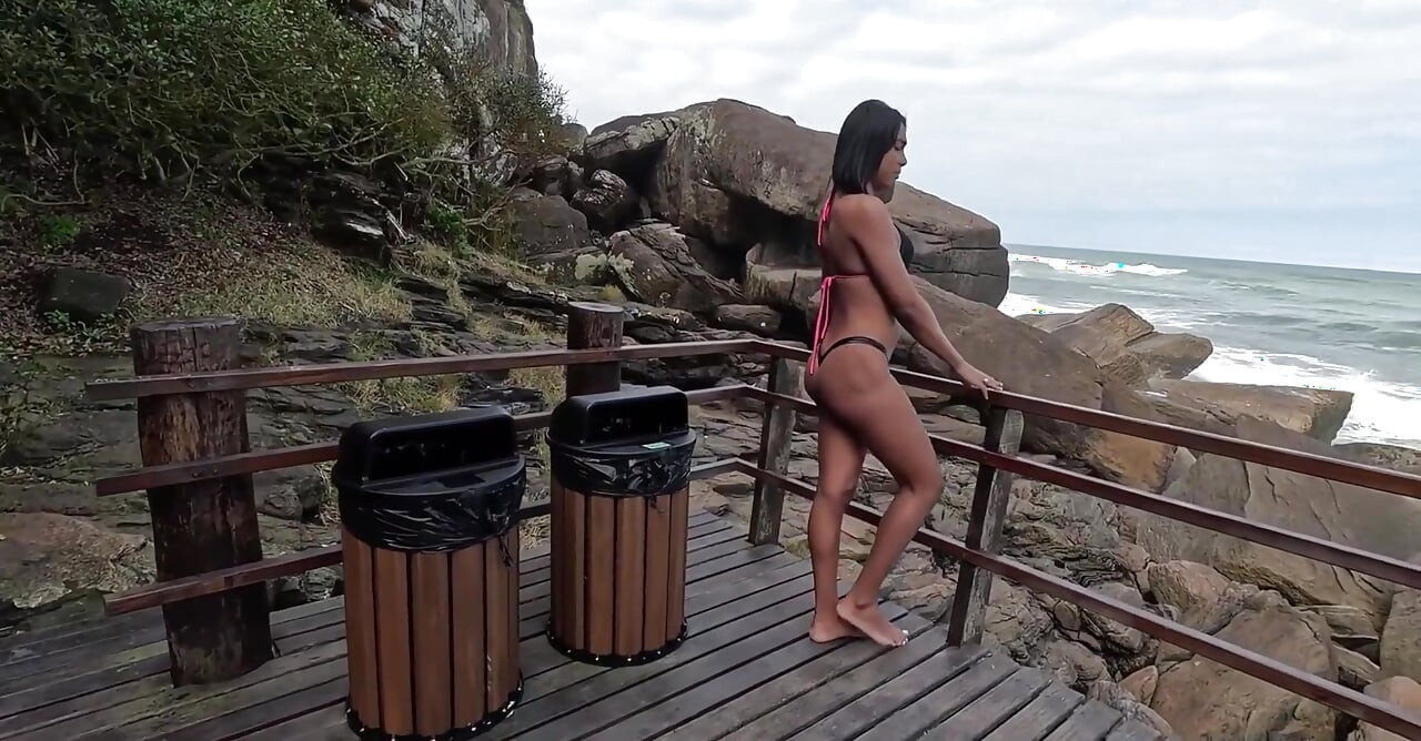 Fucking the Doll's Ass on the Beach with My Wife