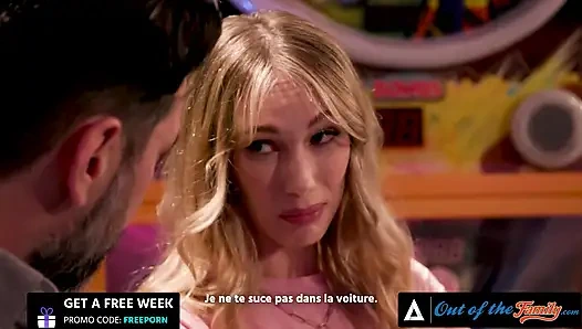 OUT OF THE FAMILY - Sexy Teen Sky Pierce Deepthroats Her Stepdad's Cock FRENCH SUBTITLES