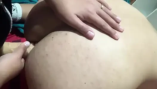 Inversion Eating her husband's ass mercilessly punching deep