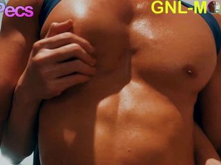 Muscle Asian guy getting nipple played pec adoration