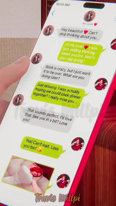 She texts her husband about meeting up later... while secretly hooking up on the beach motel.