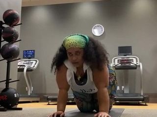 PinkyXXX Working Out Like A Beast In The Jungle