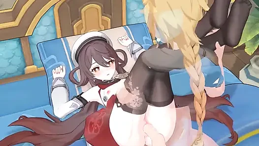Genshin Impact - kunjungi rumah hu tao untuk penuh gairah di rumah - animasi hentai 3d