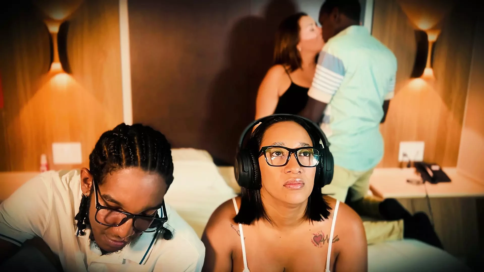 Risky Cheating with His Girlfriend's Stepmom While She's Next to Them