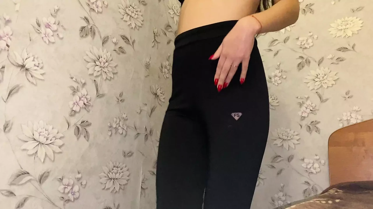 Cumming in black sexy tights