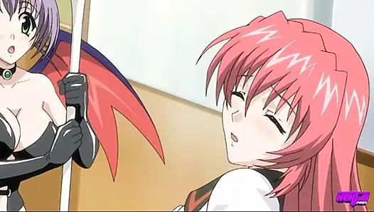 HENTAI PROS - Hitomis eifersüchtige wird zum vergnügen, während sie doppelt gestopft und von Akitoshi und Mina vollgespritzt wird