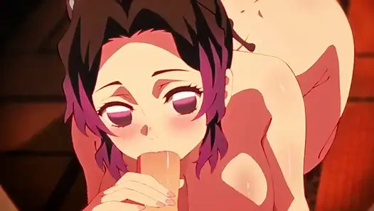 Tanjiro gets a blowjob and hentai cowgirl creampie from Demon Slayer Shinobu