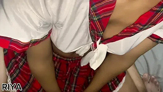 Milking Boobs of Horny Girl on Bunk Having Hardcore Fun with Her Boyfriend