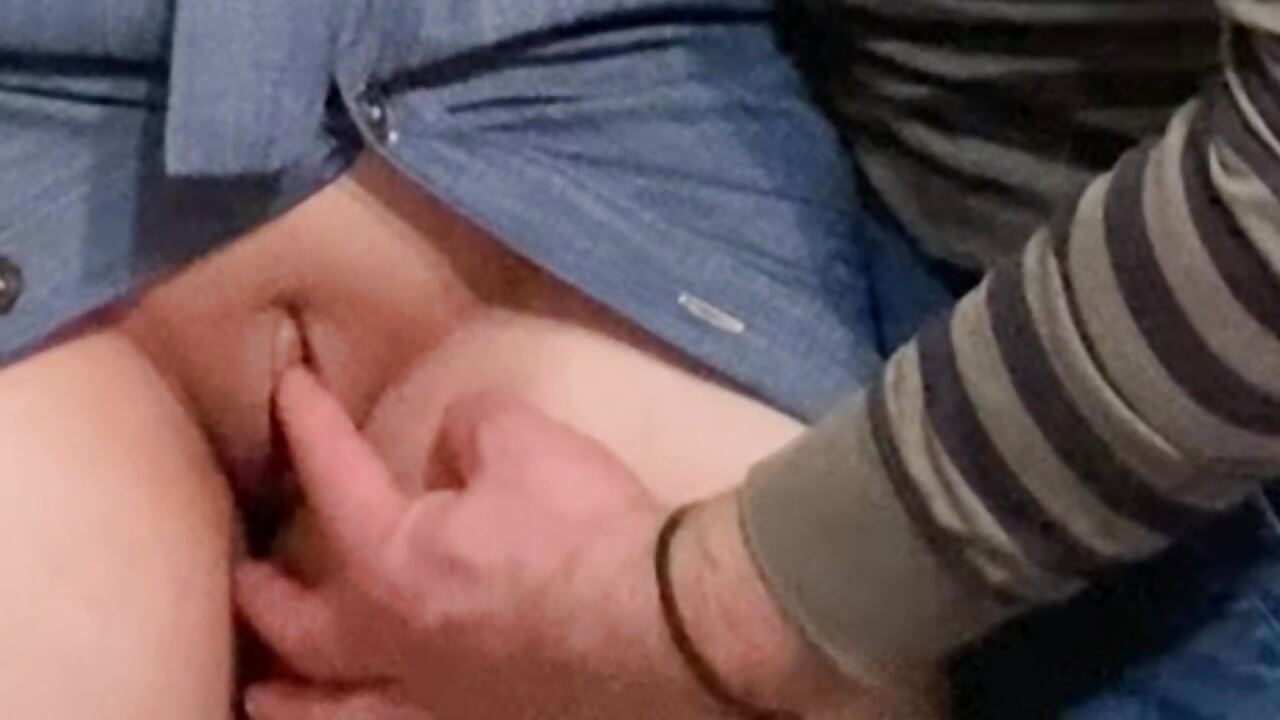 Dirty Fantasy! Old Perv Rubbing Perfect Pussy in Subway