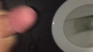 Branlette et éjaculation avec un inconnu dans les toilettes de l&#39;aéroport de Zurich