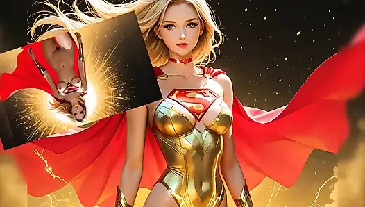 Lustrender: Elf Heroine Golden Mist Descent Radiant Glow - Ai Video
