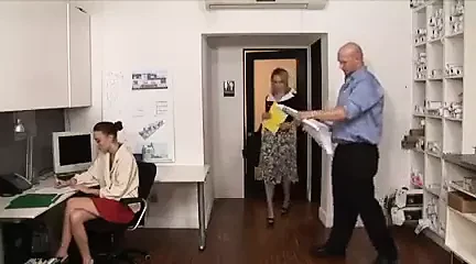 Female boss with big boobs.