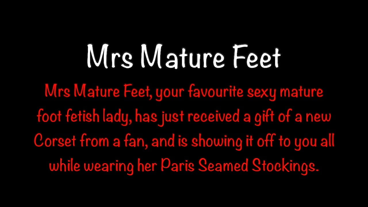 Mrs Mature Feet มีคอร์เซ็ตใหม่ที่ยอดเยี่ยม 433