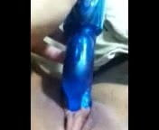 playing with her dildo
