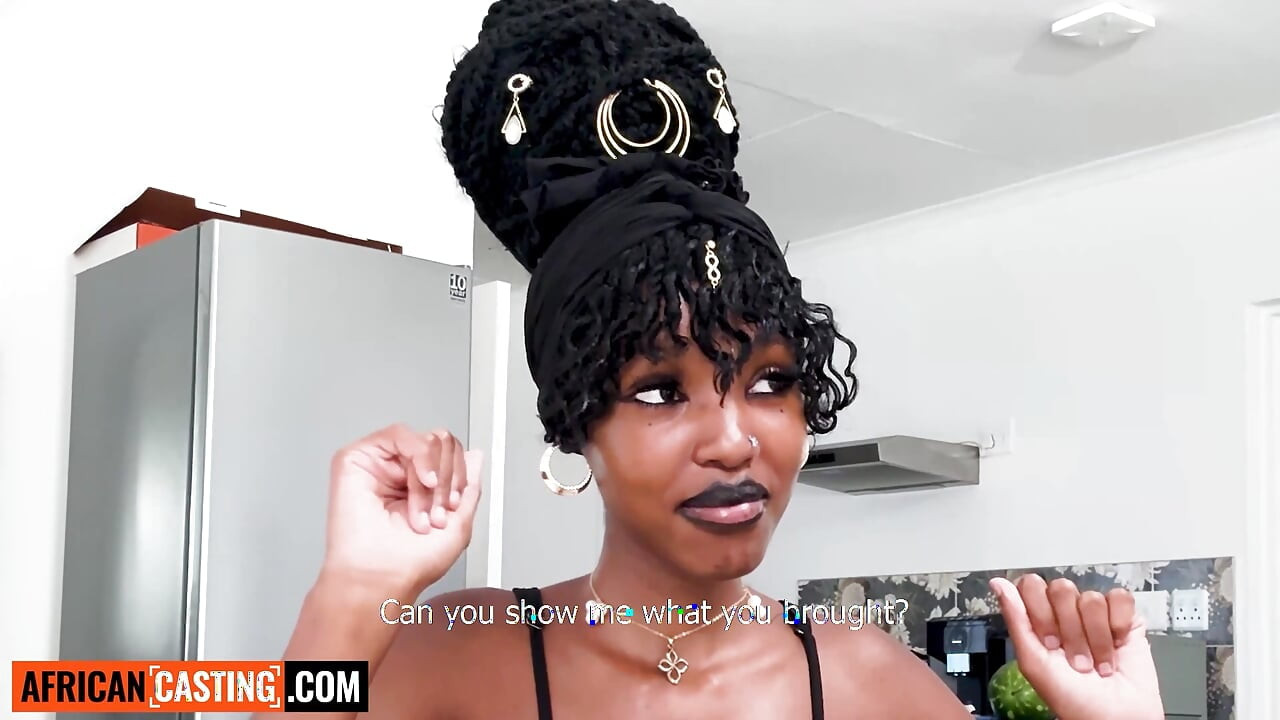 This BIG TITS EBONY TEEN let me stretch her TIGHT PUSSY for a chance at modeling in America
