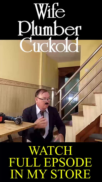The plumber arrives to repair the kitchen, but the real comedy begins when the husband quietly watches from nearby.
