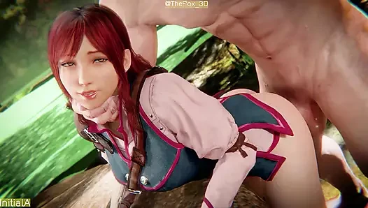 Final Fantasy 7 FF7 - Cissnei Remix Color WM (без звука) от Initiala анимация, 3D хентай