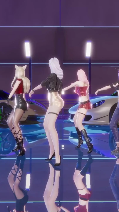来自“mmd blackpink - 关闭 ahri seraphine kaisa evelynn 性感 kpop 舞蹈英雄联盟 kda”的关键时刻