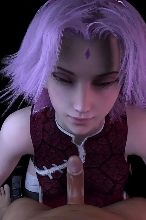 Sakura Sucks Cock in POV - Naruto 3D Hentai Parody