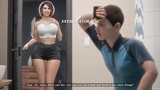 Üvey oğlunun büyük yarağı üvey annesinin götünü duşta dölle dolduruyor (oyun)