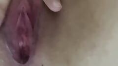 in the bathroom I pour milk on myself and passionately jerk off and cum