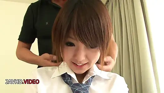 Miku airi, verführt mit heißem blowjob, verdient ihren intensiven hardcore-fick