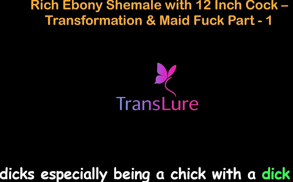 Engelskt ljud sexhistoria rik Ebony Shemale med 12 tum kuk - Transformation & Hembiträde - Del 1
