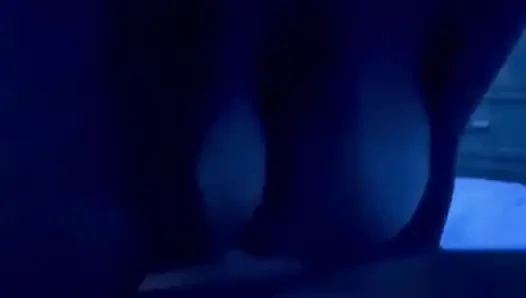 Lubed up tit wank