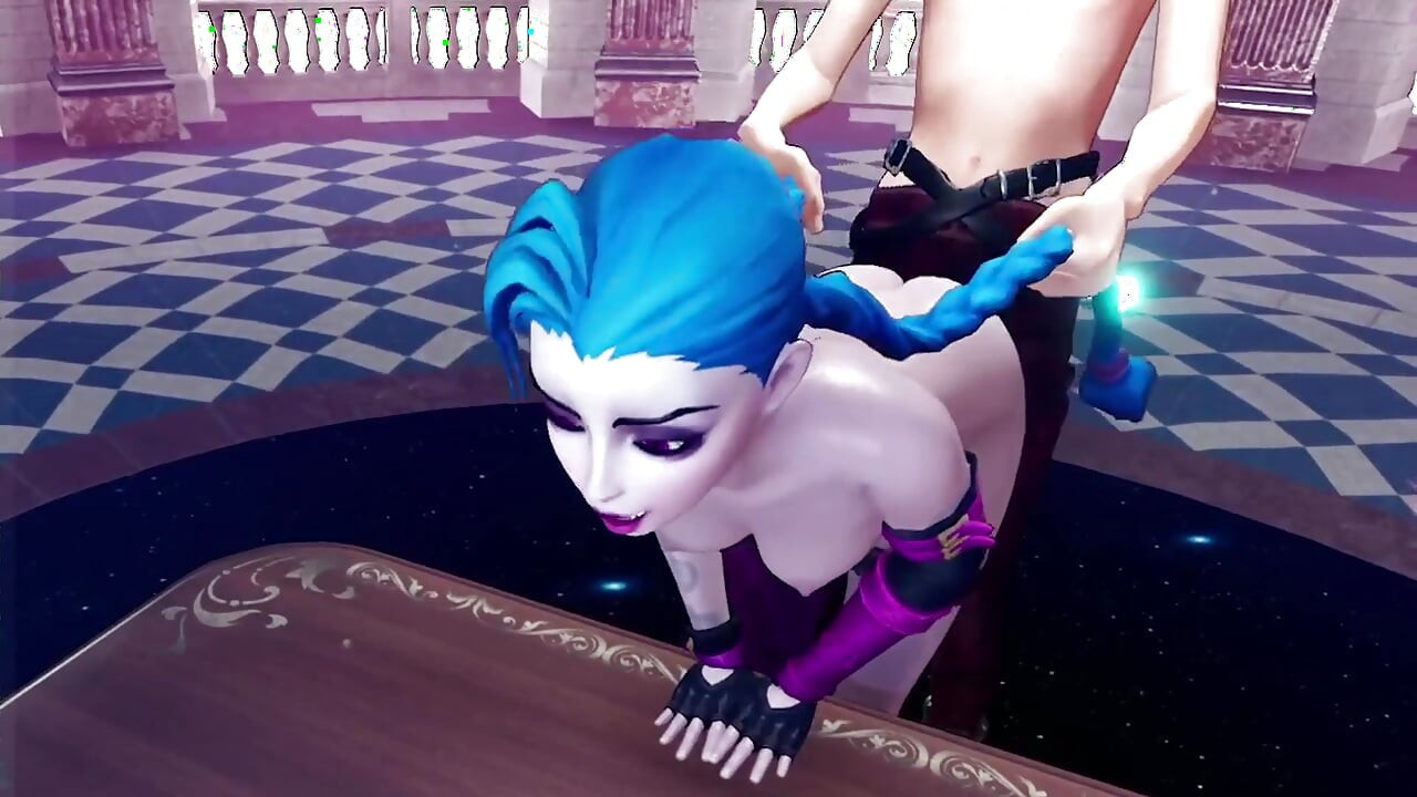 Follando a Jinx por detrás - Liga de leyendas: parodia porno en 3d