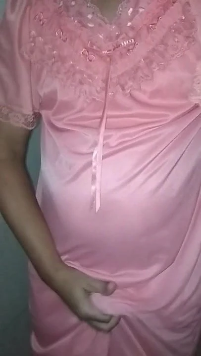 Double layer silky nightie
